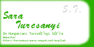 sara turcsanyi business card